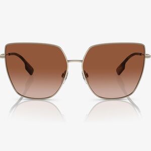 Burberry Alexis Light Gold Frame Sunglasses with Brown Gradient Lenses
